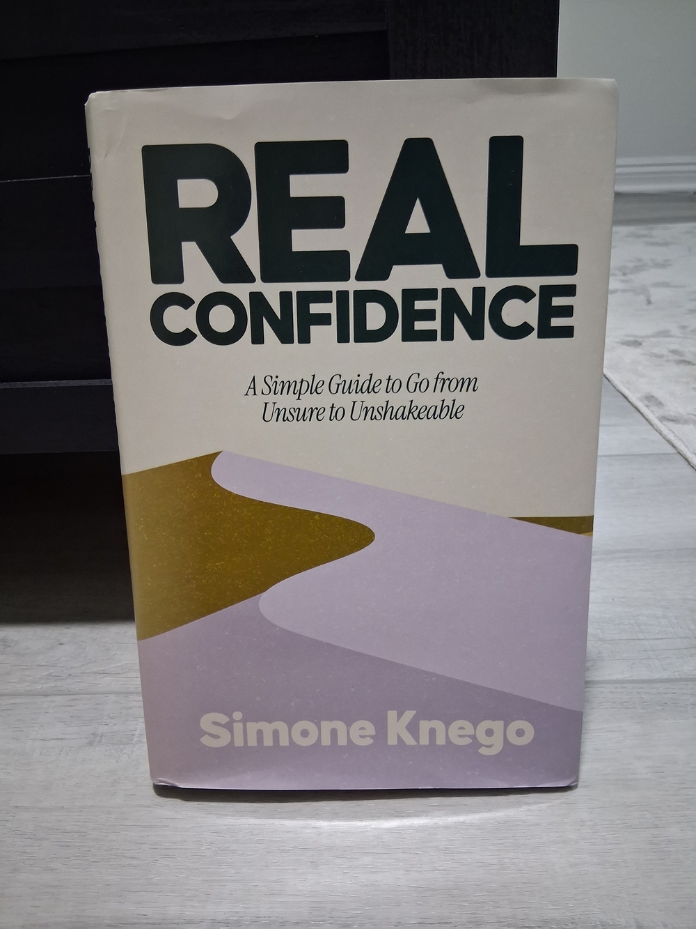 Real Confidence by Simone Knego - Cream, Dark Green & Lavender Cover
